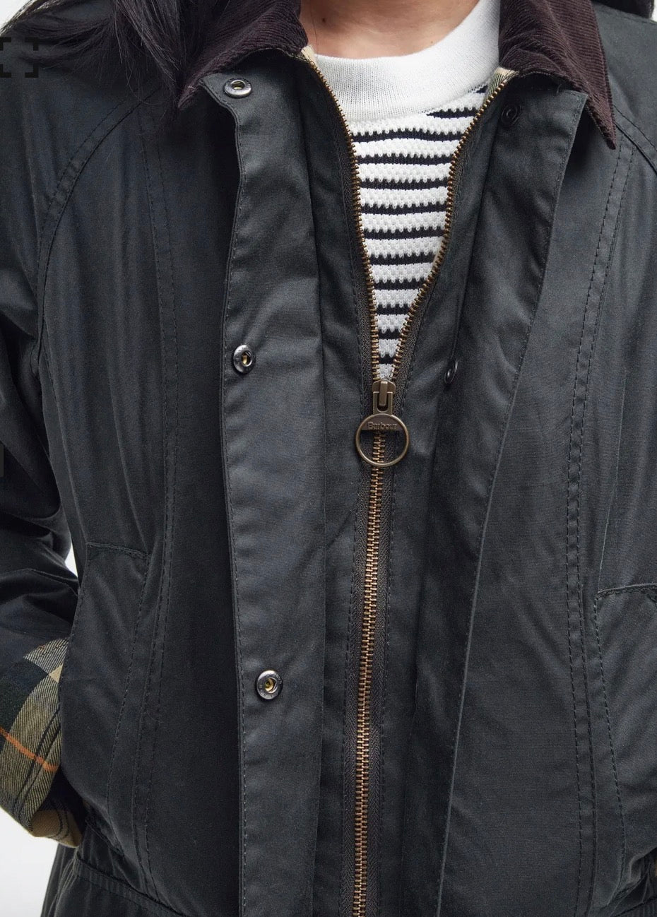 Beadnell Wax Jacket Sage Barbour