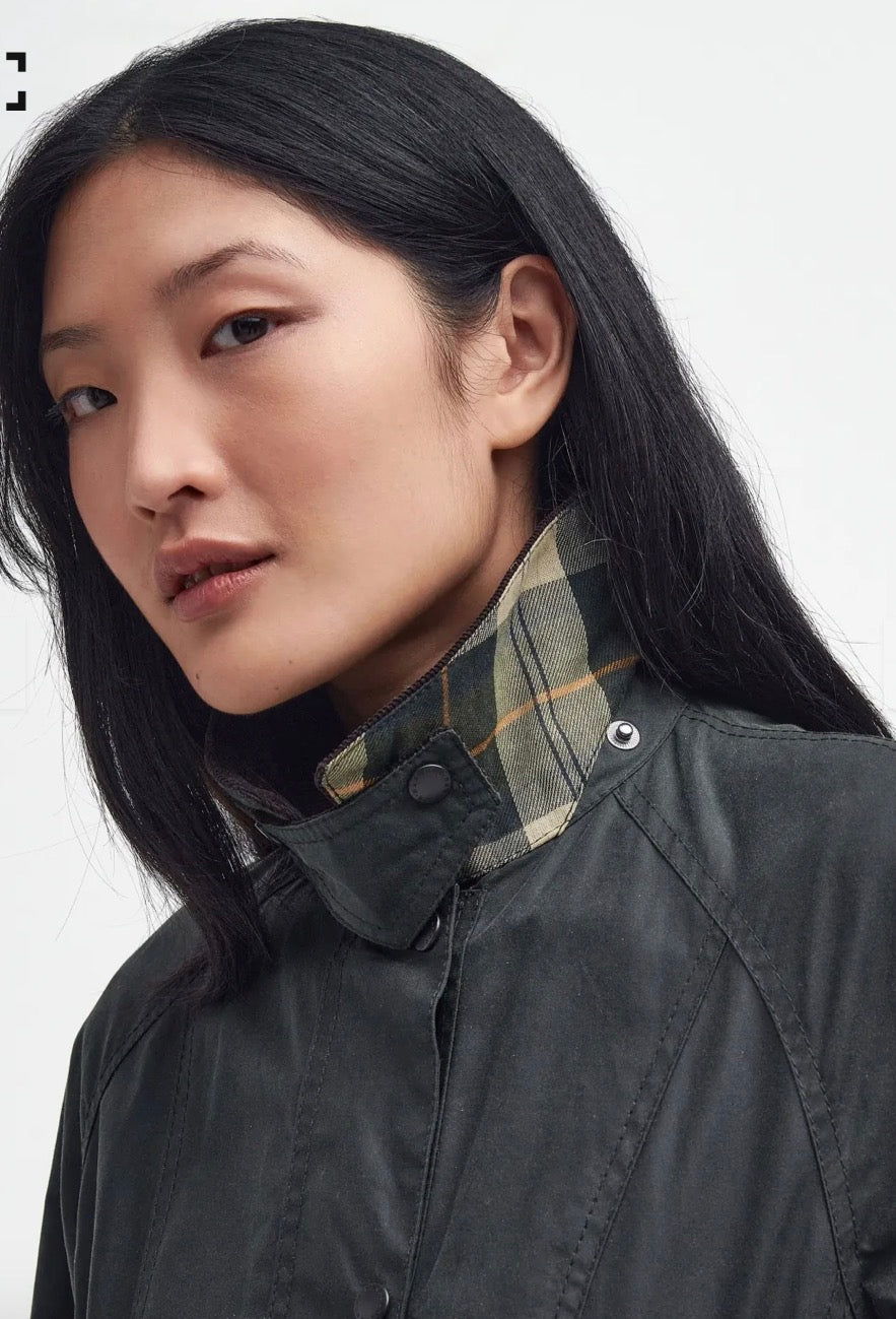 Beadnell Wax Jacket Sage Barbour